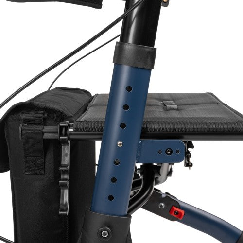 YOLA AIR Aluminium Rollator with 12" Pneumatic Wheels – Lightweight Foldable Walking Aid with Seat & Bag