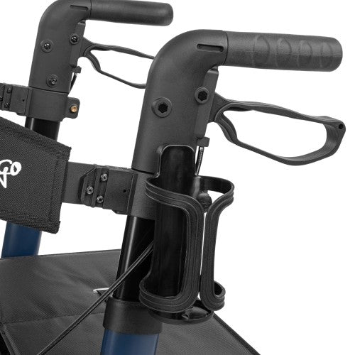 YOLA AIR Aluminium Rollator with 12" Pneumatic Wheels – Lightweight Foldable Walking Aid with Seat & Bag