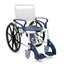 SANI-TIM 3-in-1 Shower and Commode Transport Chair – Aluminium Frame with Flip-Up Armrests, Braked Castors and Quick-Release Rear Wheels