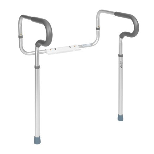 Toileting Aids Bundle – Commode Chair, Raised Toilet Seat and Safety Rail