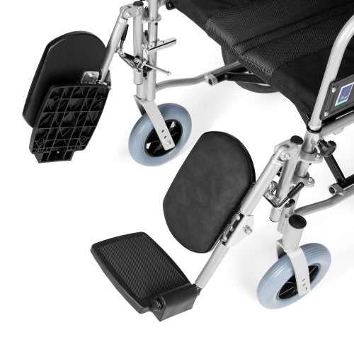 Aluminium Reclining Wheelchair – Adjustable Backrest, Leg Rests & Head Support – Lightweight, Foldable, Anti-Tip Design