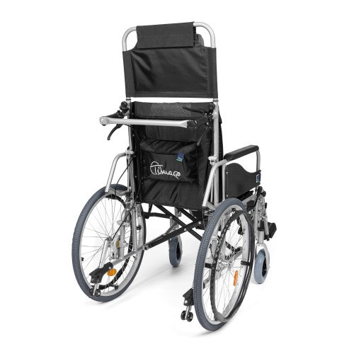 Aluminium Reclining Wheelchair – Adjustable Backrest, Leg Rests & Head Support – Lightweight, Foldable, Anti-Tip Design