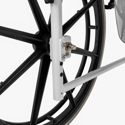 Aluminium Shower & Commode Wheelchair with 24" Rear Wheels and PU Seat – White