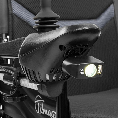 Electric-TIM I Power Wheelchair – Folding Electric Chair with Pneumatic Wheels