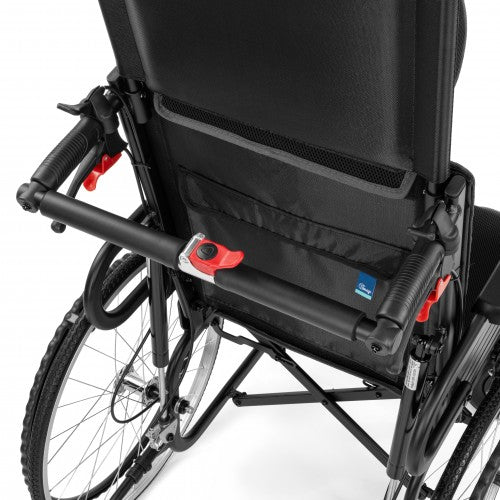NEURO-TIM Aluminium Reclining Wheelchair – Adjustable Backrest, Elevating Leg Rests, Head Support & Anti-Tip Safety System