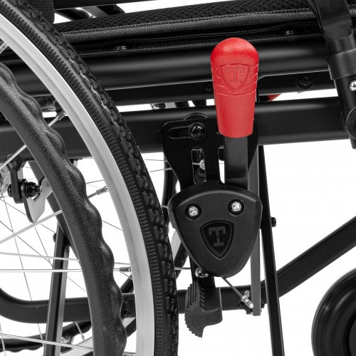 NEURO-TIM Aluminium Reclining Wheelchair – Adjustable Backrest, Elevating Leg Rests, Head Support & Anti-Tip Safety System