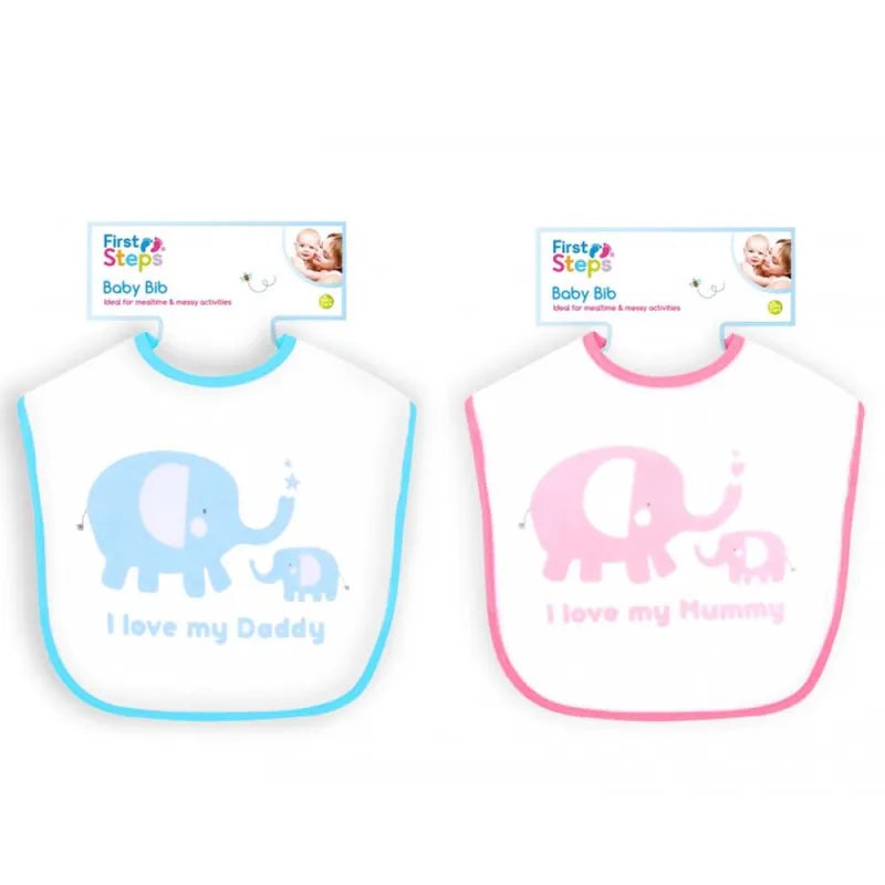 Fs553 First Steps Velcro Bibs (Pack of 12)