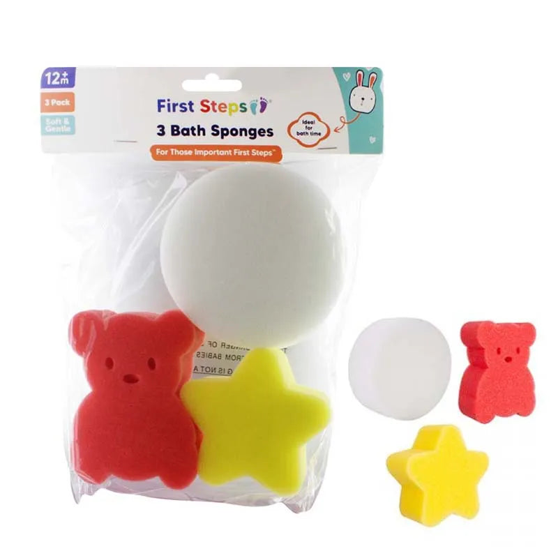 Fs760 First Steps 3 Bath Sponges (Pack of 12)