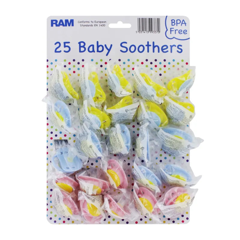 Orthodontic Soothers On Card X25 (Pack of 25)