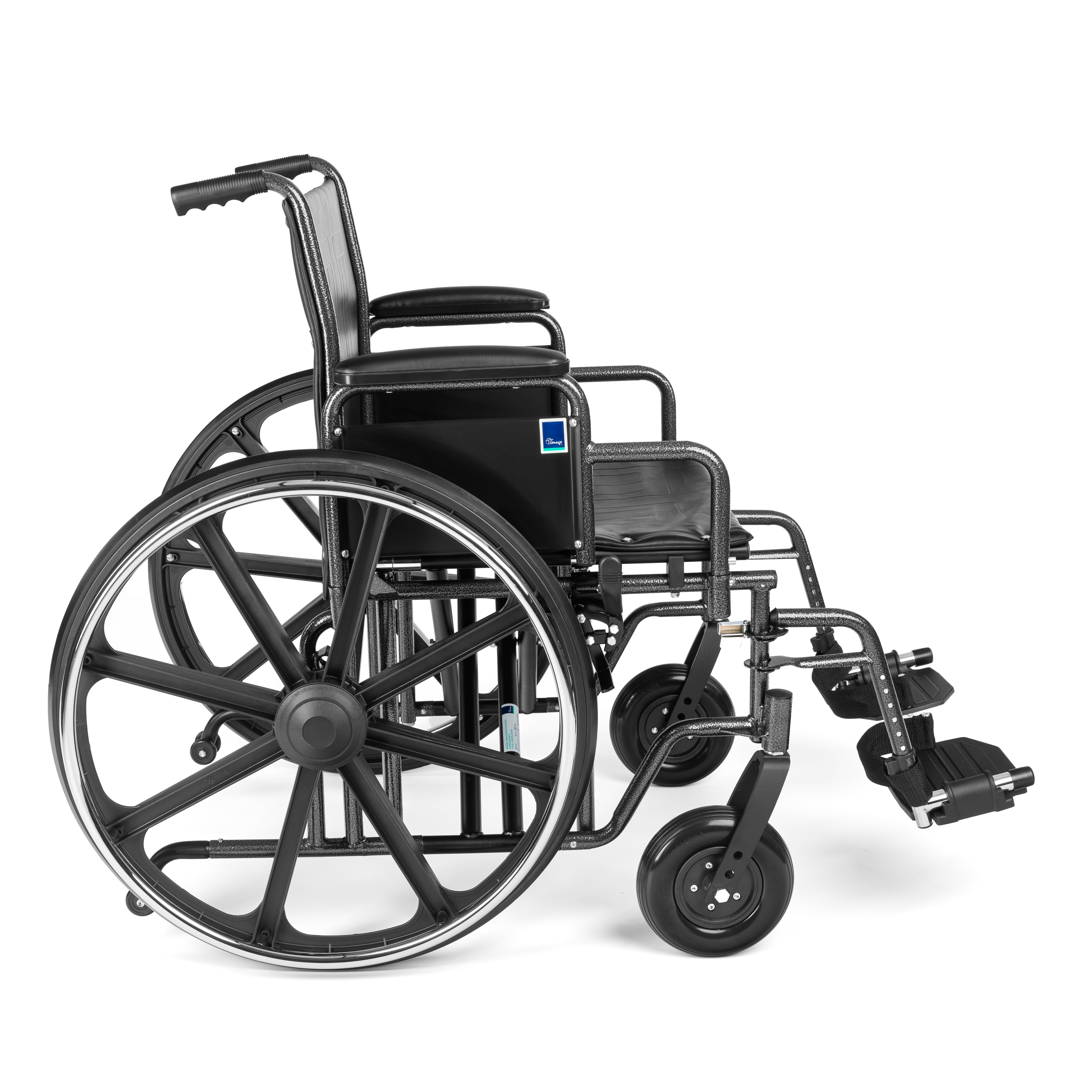 Reinforced Steel Wheelchair – Heavy-Duty 225 kg Capacity