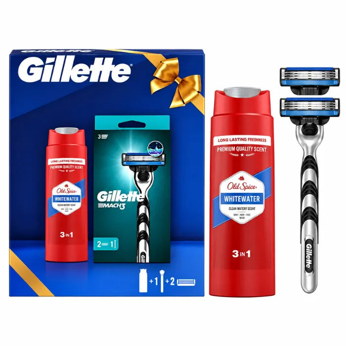 Gillette Mach 3 Old Spice Shower Gel Whitewater Gift Set – shower gel
