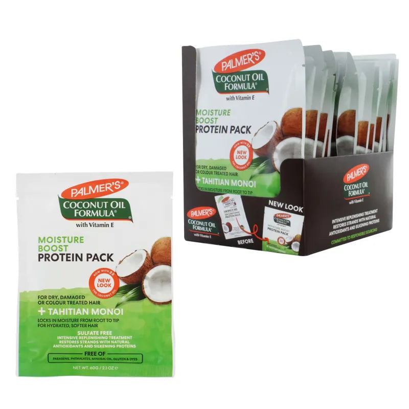 Palmers Coconut Oil Moisture Boost Hair Sachet 60G X12 (Pack of 12)