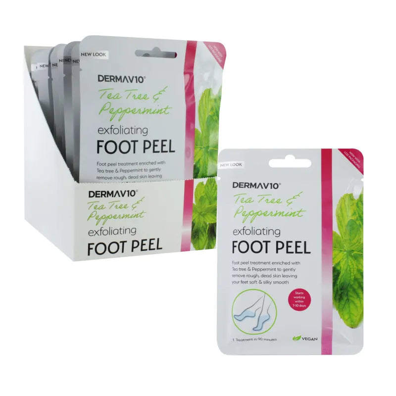 Derma V10 Exfoliating Foot Peel X12 (Pack of 12)