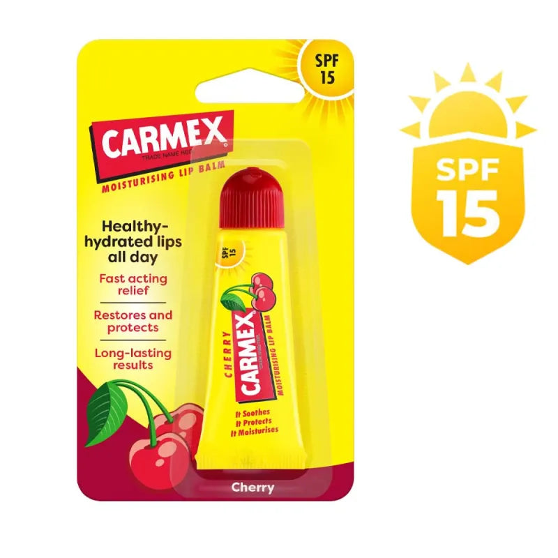 Carmex Cherry Lip Balm Tube 10G (Pack of 12)