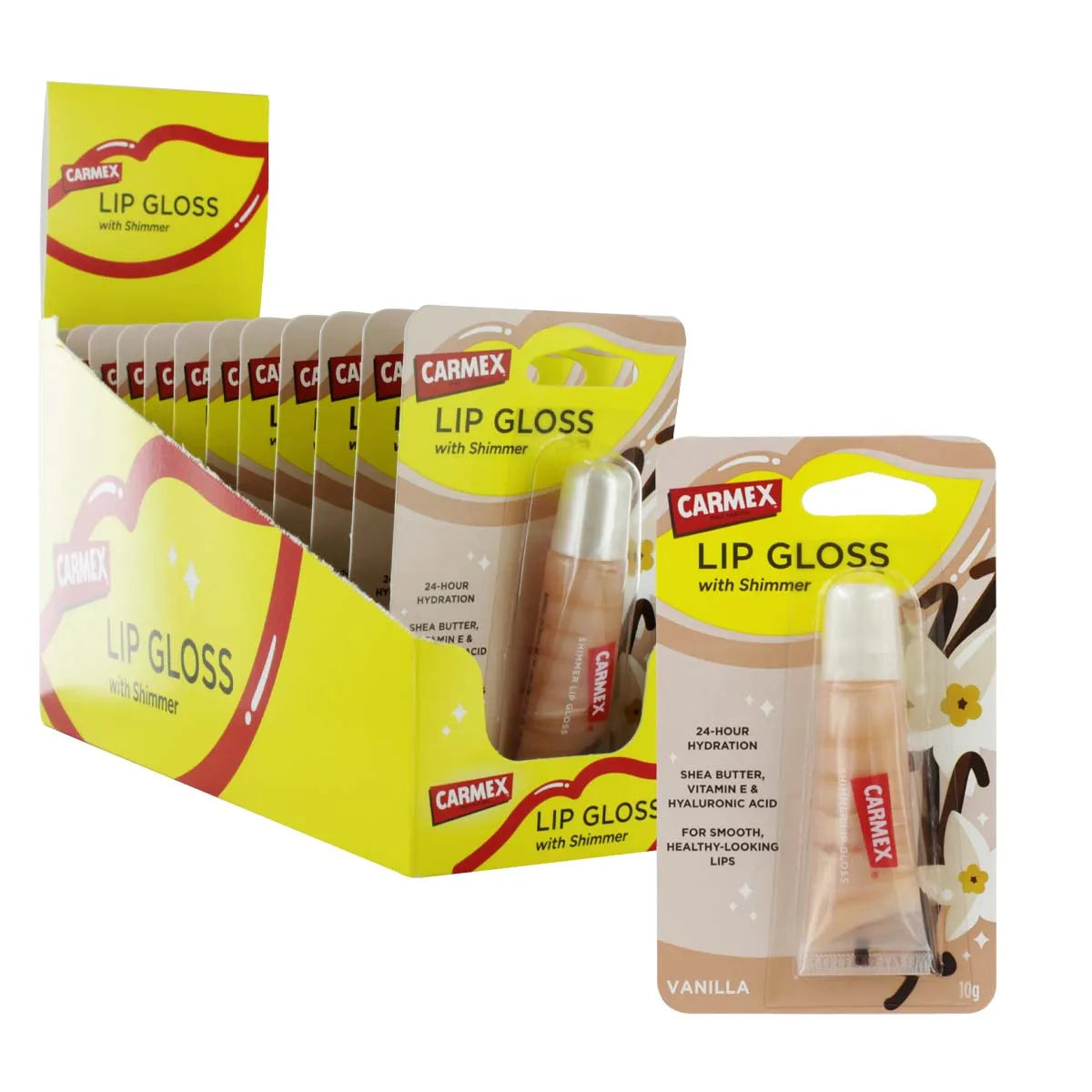 Carmex Lip Gloss Vanilla 10G X 12 (Pack of 12)