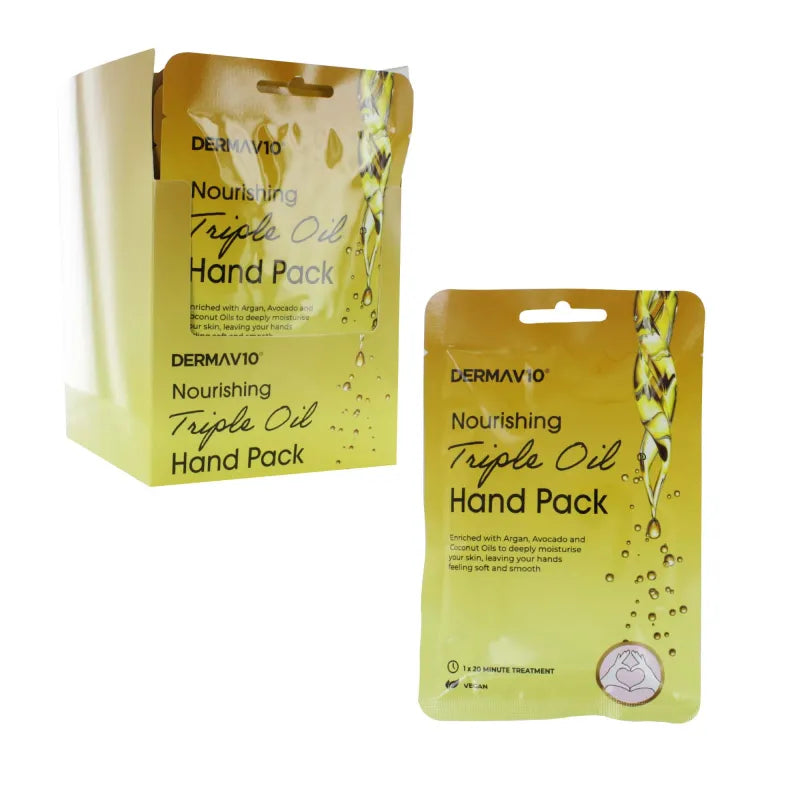Derma V10 Triple Oil Hand Pack Mask X12 (Pack of 12)