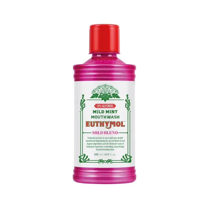 Euthymol Mouthwash Mild Mint 500ML Alc Free (Pack of 6)
