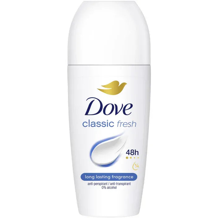 Dove Roll On Deodorant Classic Fresh 50ML (Pack of 6)