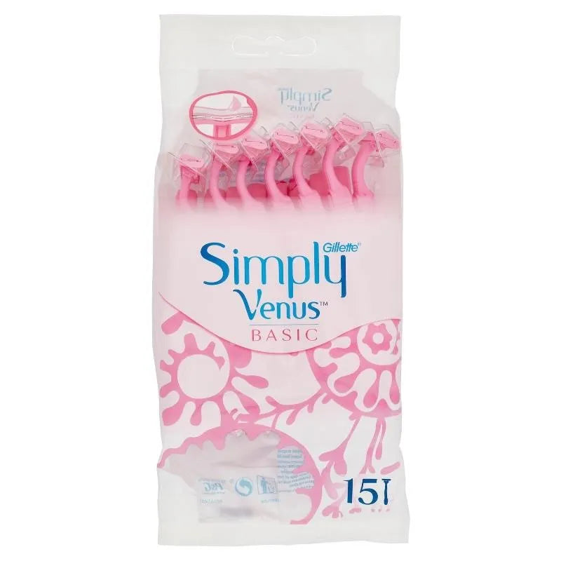 Gillette Simply 2 Venus Razors 15S (Pack of 6)
