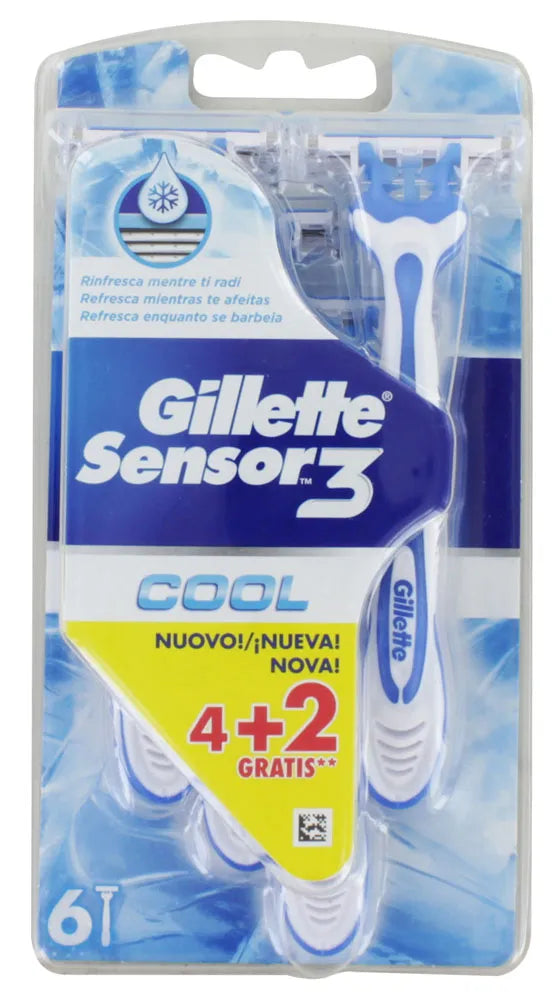 Gillette Blue 3 Cool Razors 6S (Pack of 6)