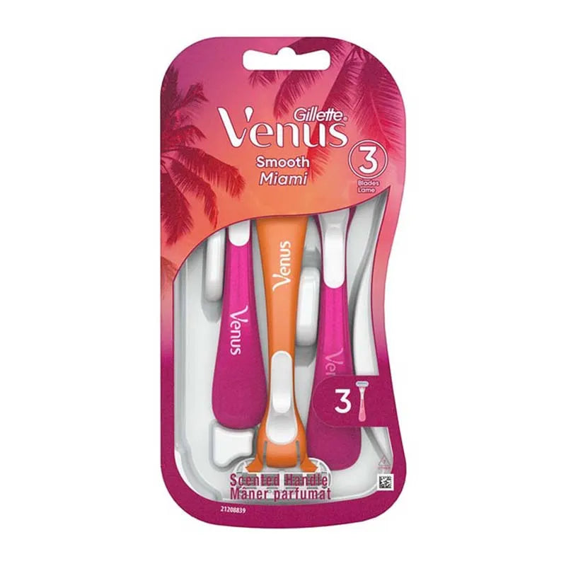 Gillette Venus 3 Miami 3S Razors (Pack of 6)