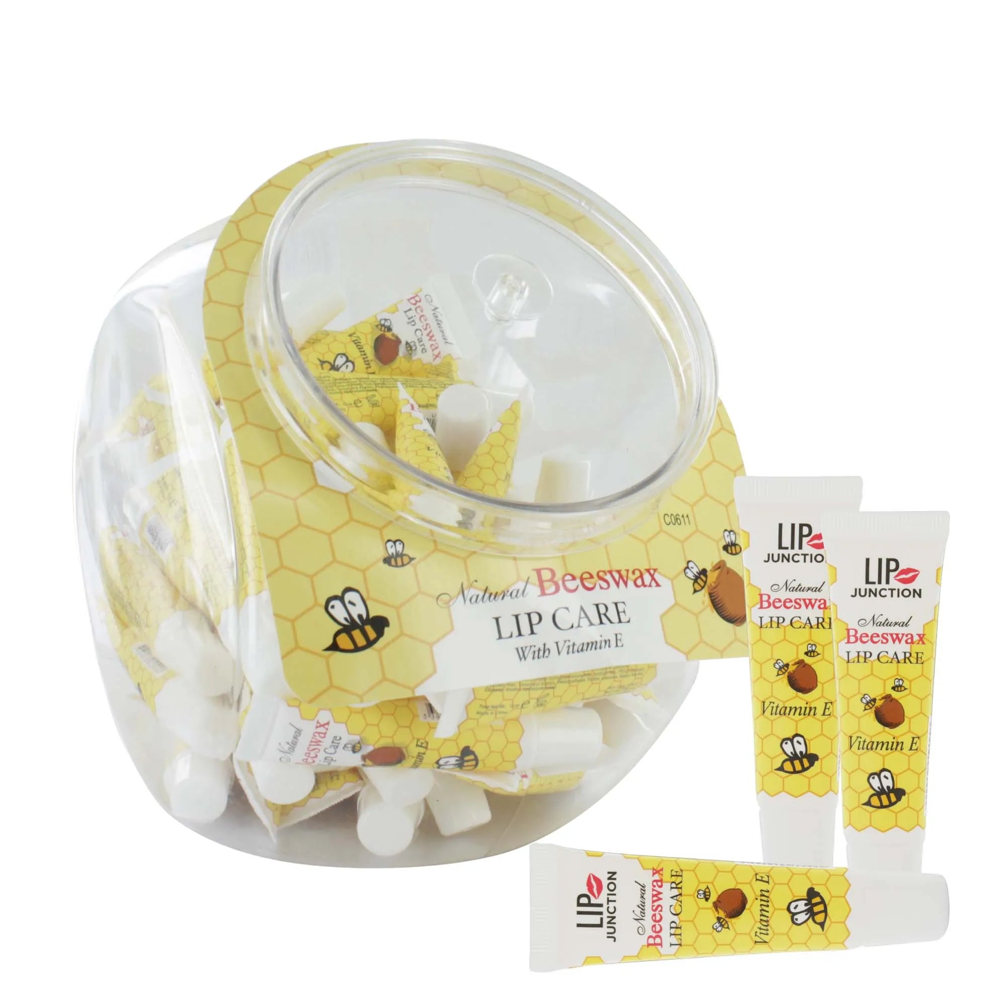 Lip Junction Beeswax Lip Care Tube X55 (Pack of 55)