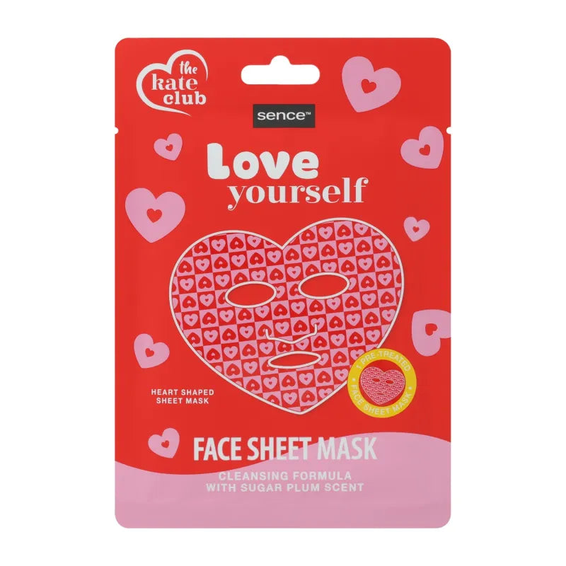 2047596 Sence Printed Tissue Face Mask Love Yourself X24 (Pack of 24)