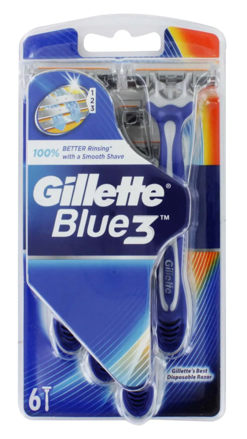 Gillette 6 Blue 3 Comfort Razors (Pack of 6)