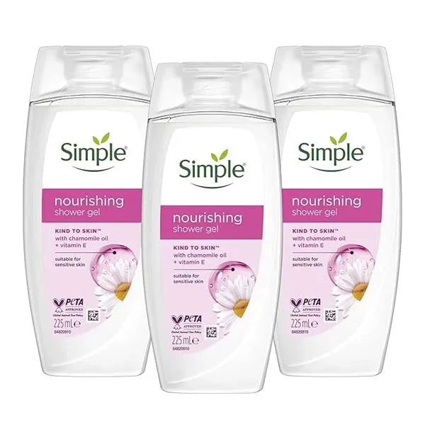 Simple Nourishing Shower Gel 225ML (Pack of 6)