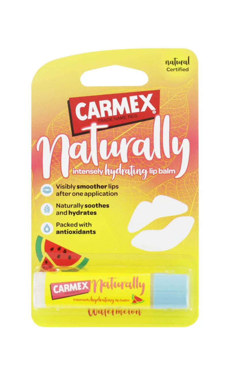 Carmex Naturally Watermelon Lip Balm (Pack of 12)