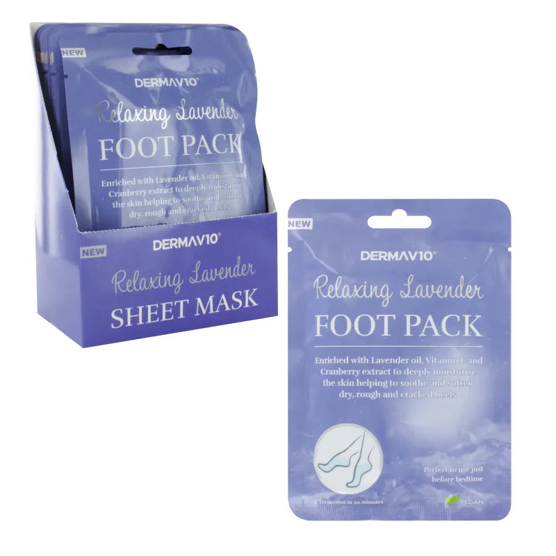 Derma V10 Lavender Foot Sock X12 (Pack of 12)