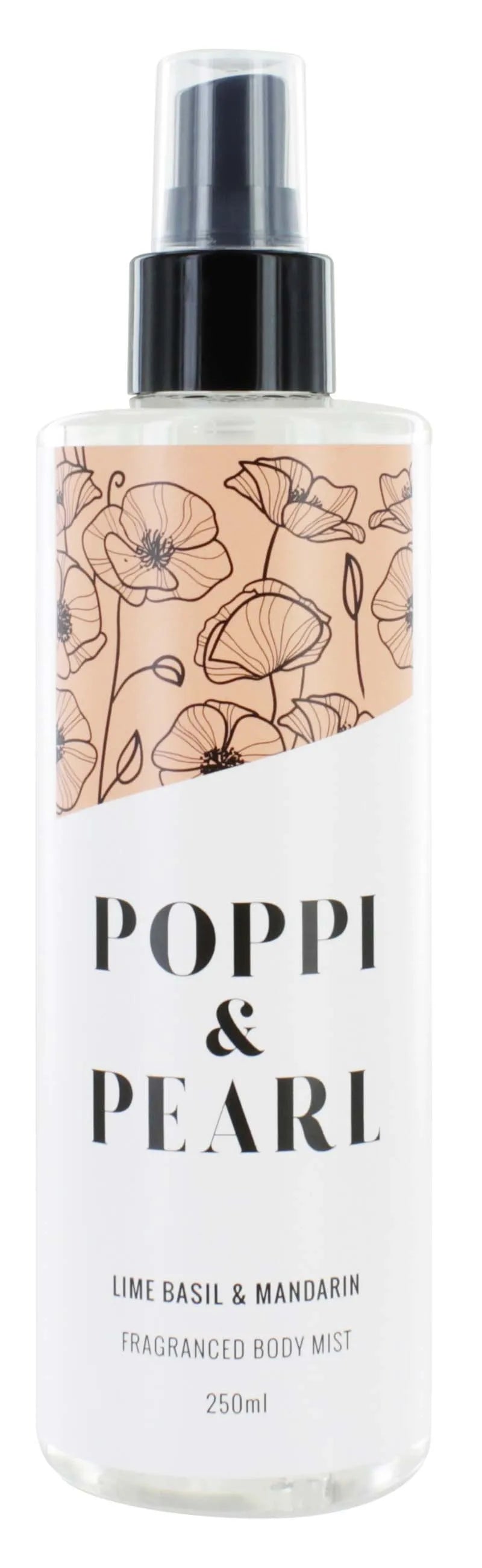 Poppi & Pearl Lime Basil & Mandarin Body Mist 250ML (Pack of 6)