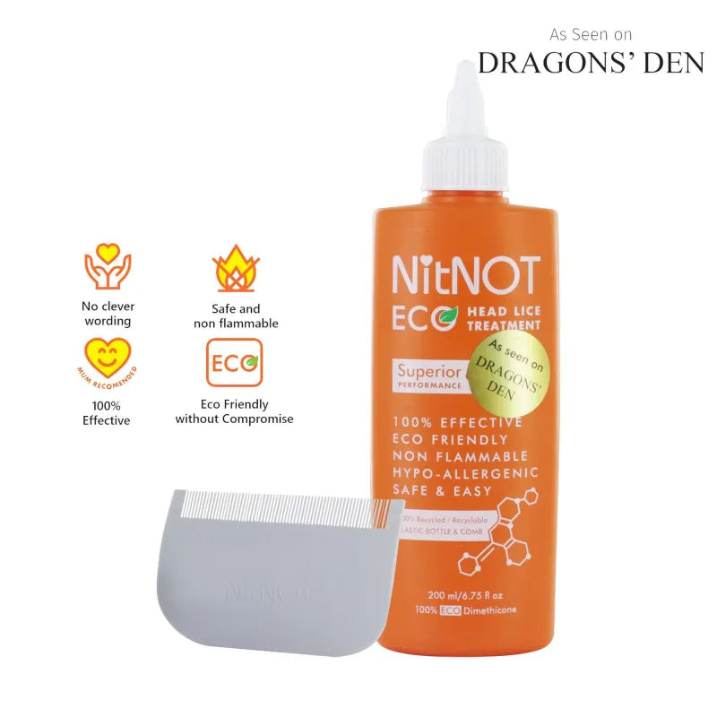 Nit Not Head Lice Treatment 200ML With Comb (Pack of 4)