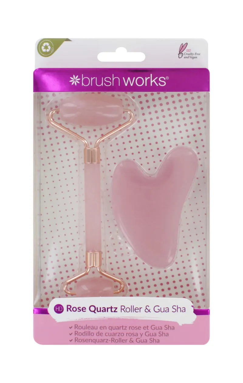 Brush Works Rose Quartz & Gua Sha Set 52 56 353 (Pack of 6)