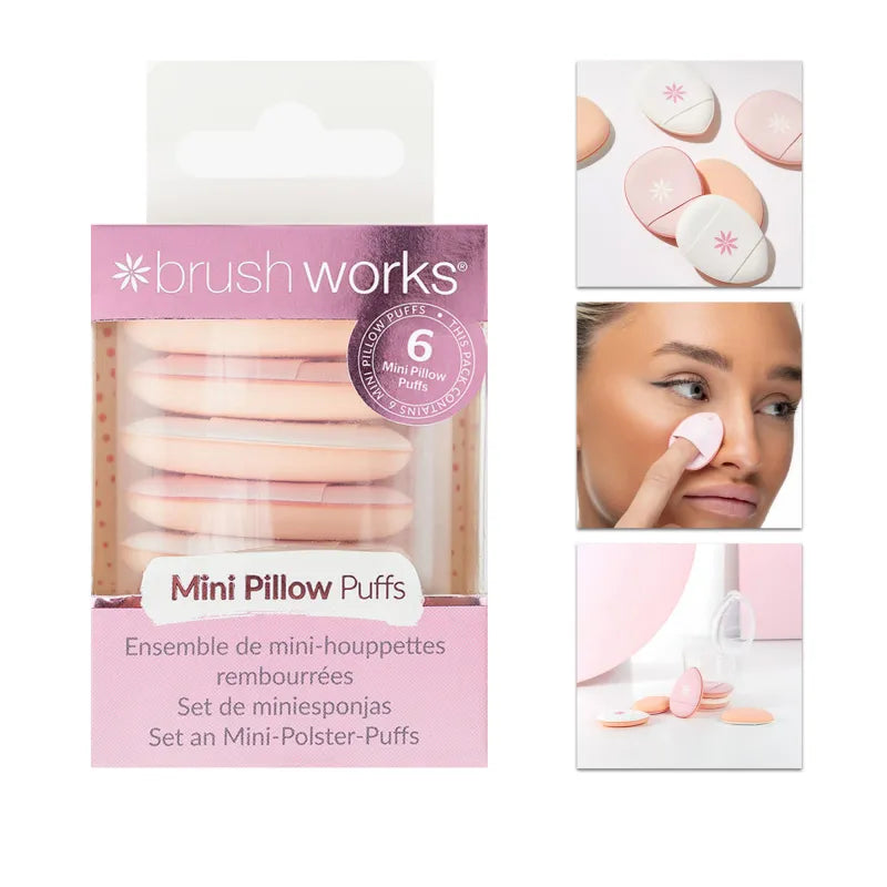 Brush Works Mini Pillow Puffs 52 56 461 (Pack of 6)
