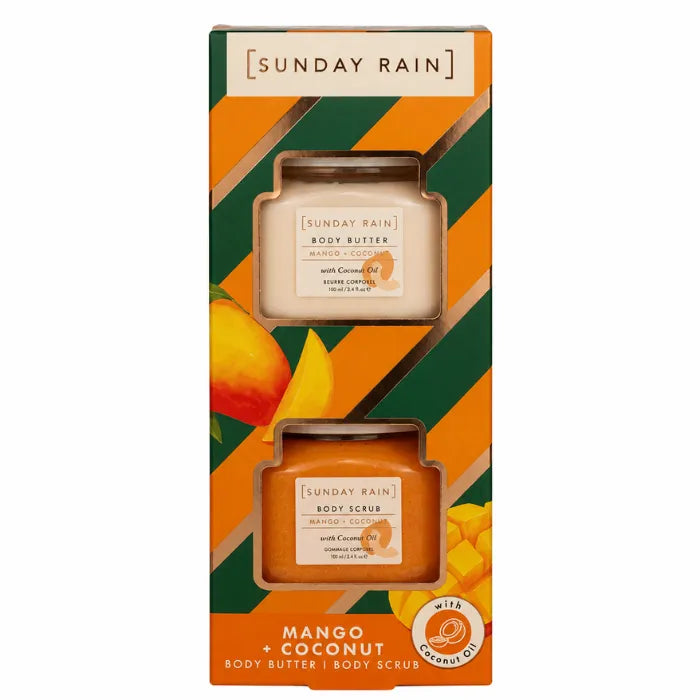 Sunday Rain Mango & Coconut Duo(Scrub & Butter) – facial cleanser