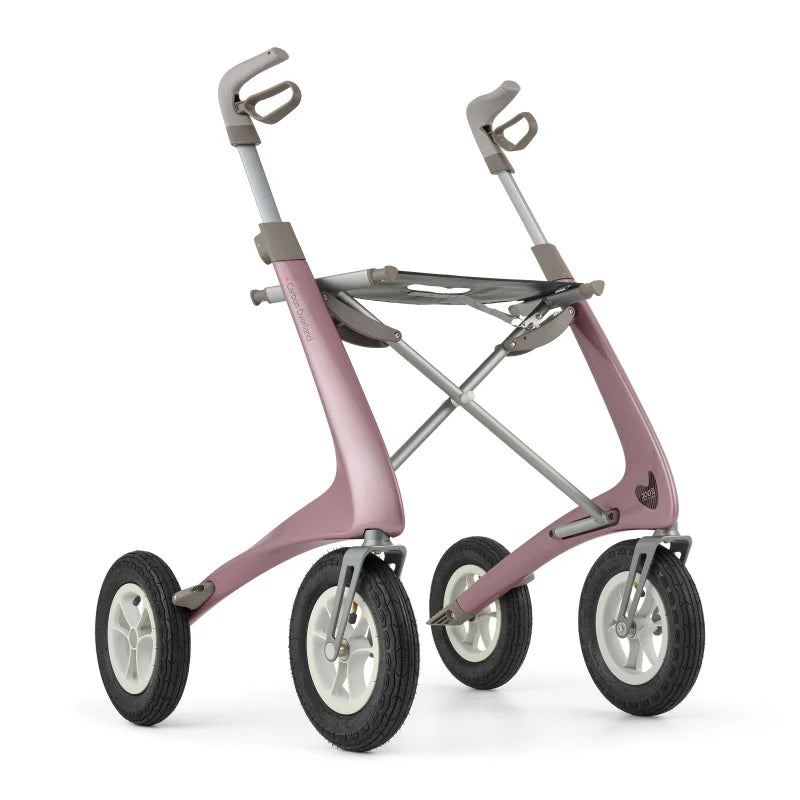 byACRE Carbon Overland Rollator in Rose Gold - All-Terrain Carbon Fibre Walker