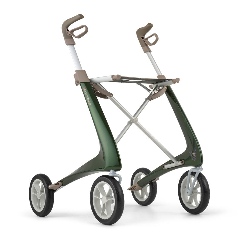 byACRE Carbon Ultralight Rollator in British Racing Green - Foldable Carbon Fibre Walker
