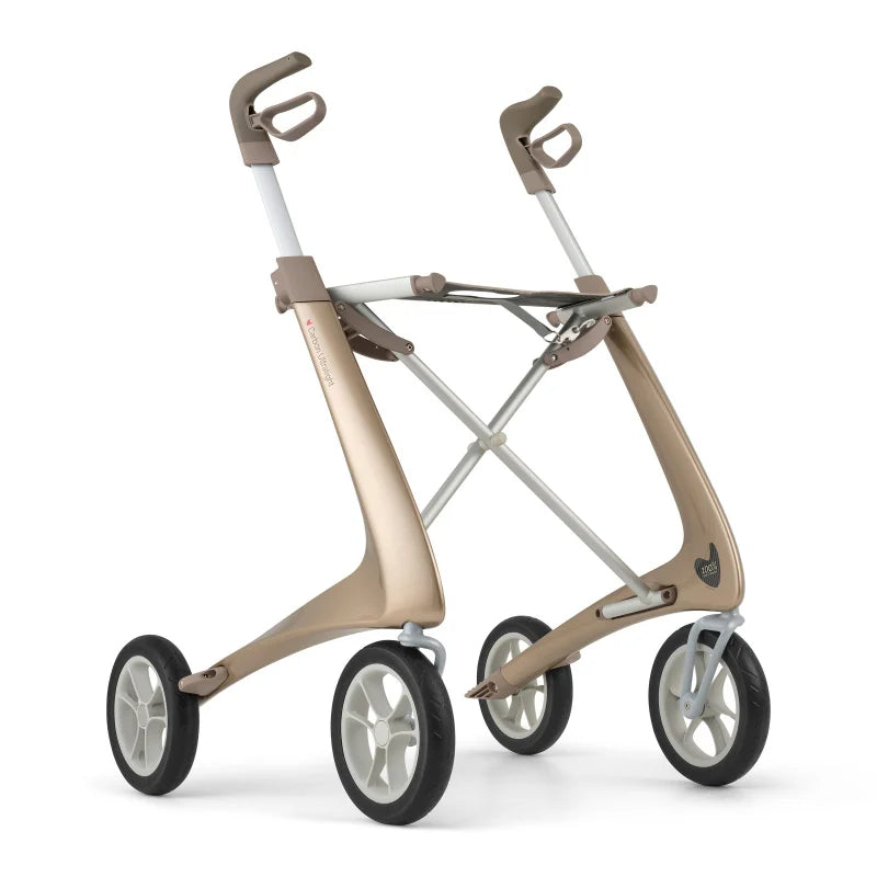 byACRE Carbon Ultralight Rollator in Champagne Gold - Foldable Carbon Fibre Walker