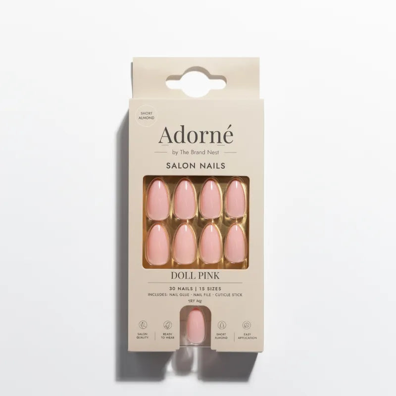 Adorne by Tbn Doll Pink False Nails – nails