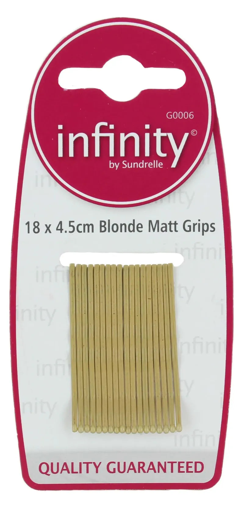 Infinity Matt Blonde Hair Clips Std (Pack of 12)
