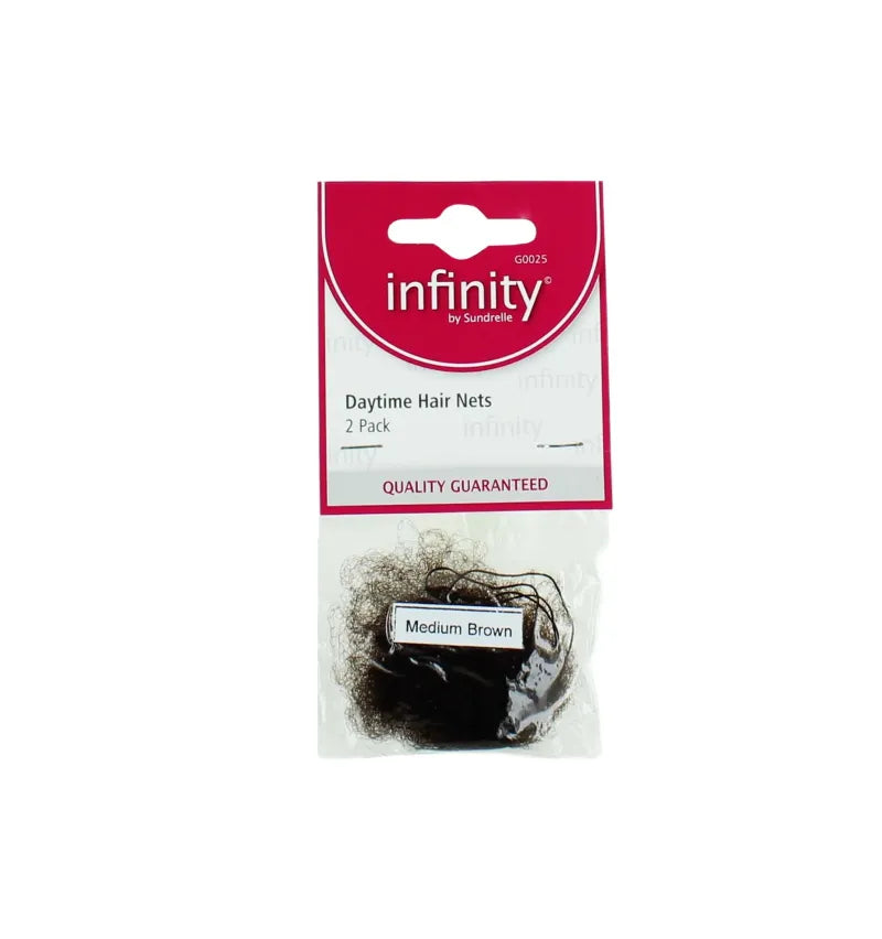 Daytime Hair Nets 2 Pack Brown (Pack of 6)