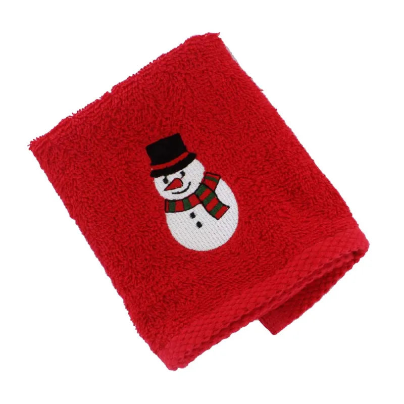 Xmas Face Cloth Embroided (Pack of 12)