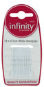 Infinity White Clips Std 604 (Pack of 12)