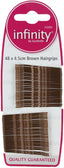 Infinity Brown Clips 48 On Card Std (Pack of 12)