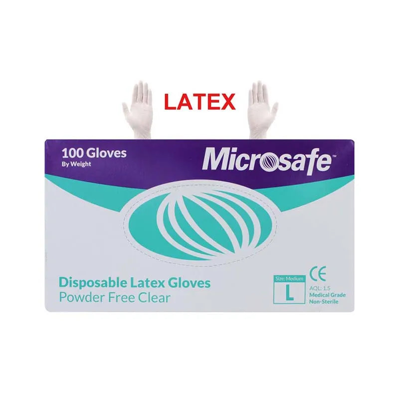 Latex(100) Gloves Powder Free Lge (Pack of 6)
