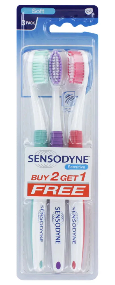 Sensodyne Sensitive Soft Toothbrush 3 Pack X12 (Pack of 12)
