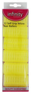 Infinity Velcro Rollers Large Yellow (Pack of 3)