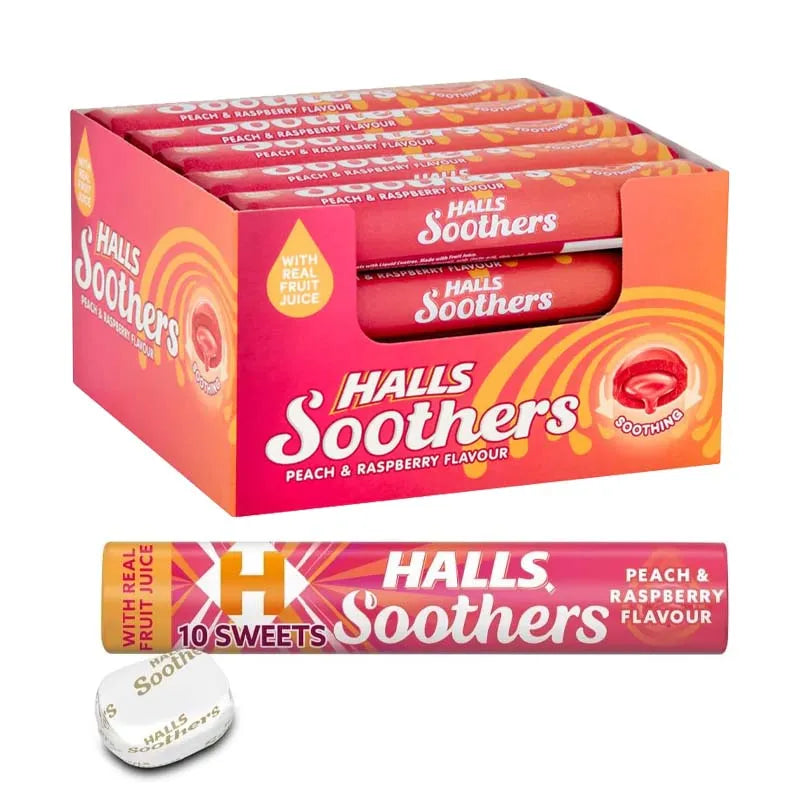 Halls Soothers Peach & Raspberry X 20 (Pack of 20)