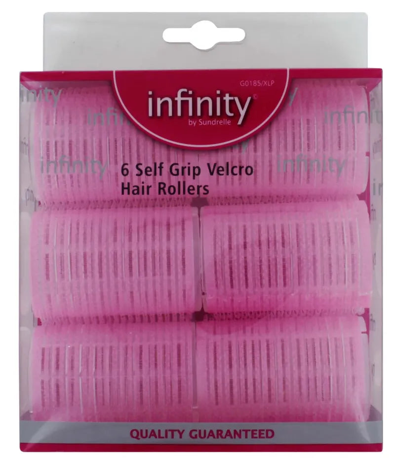 Infinity Velcro Rollers 6 Pack Xlge Pink (Pack of 3)